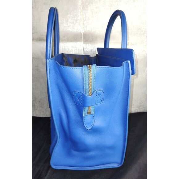 Celine Phantom Blue Leather Tote Bag READ DESCRIPTION - Picture 5 of 16